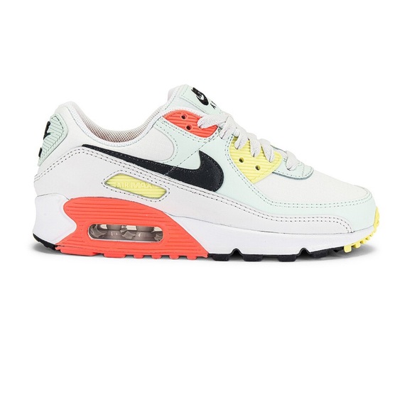 Shoes - Nike Air Max 90 Summit White, Dark Smoke & Mango